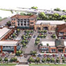 retail center birds eye rendering