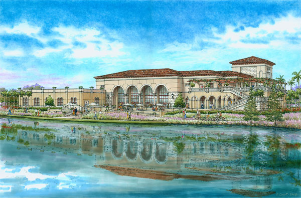 Rendering - Boca Raton Library, terrace view